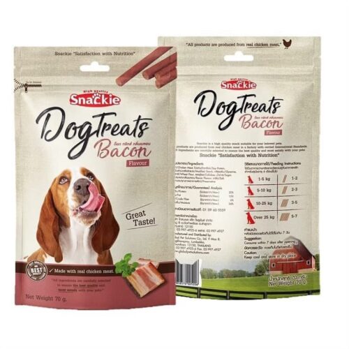 Snackie Dogtreats bacon 70g.