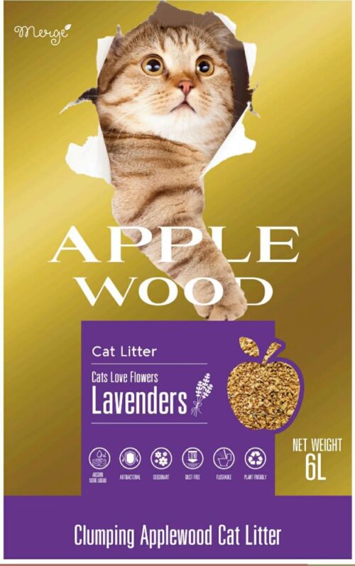 Apple Wood Cat Litter Lavenders 6L