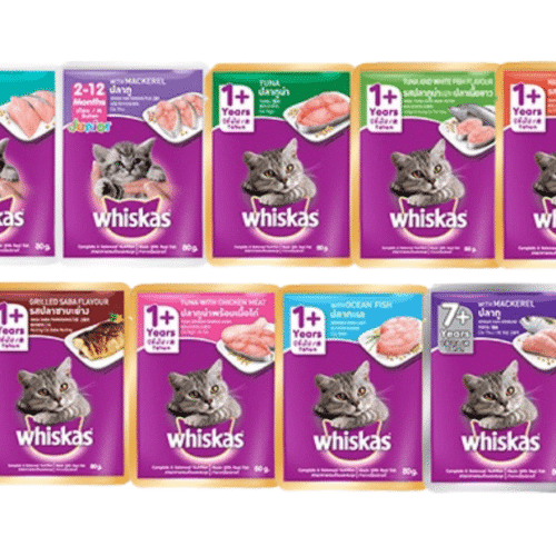whiskas wet cat food pouches 80x12pcs