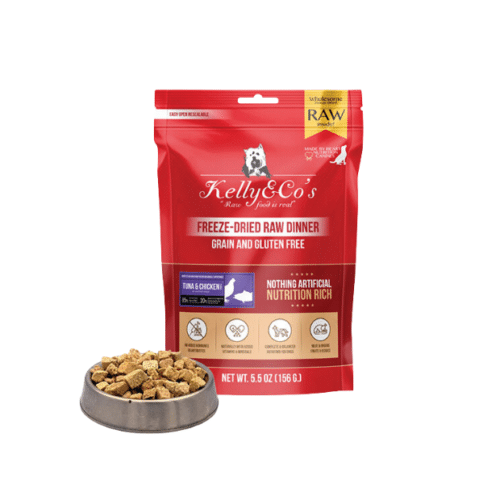 Kelly & Co's Freeze Dried Raw Dinner For Dog Tuna and Chicken formula
