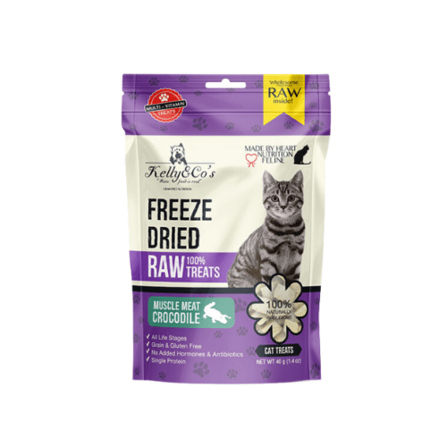 Kelly and Cos Freeze Dried Raw Treats Single Protein For Cat Muscle Meat Crocodile