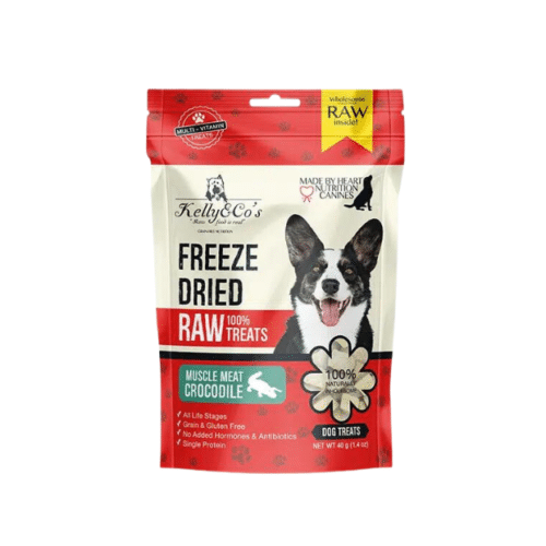 Kelly and Cos Freeze Dried Raw Treats For Dog Single Protein Muscle Meat Crocodile