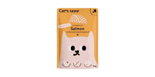 Cat's Taste Tuna topped with Salmon in Gravy 75g