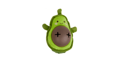 Fofos Cute Treat & Squeak Dog Toy Avocado