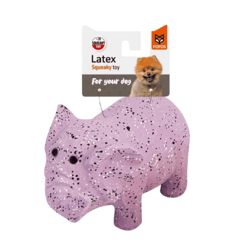 Fofos Latex Squeaky Toy Elephant purple colour