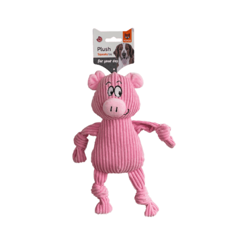 Fofos Plush Squeaky Toy Fluffy Pig pink