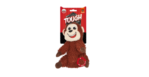 Fofos Tough Dog Toy Monkey brown