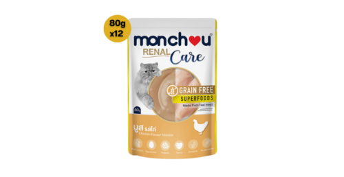 Monchou Renal Care Grain Free Chicken Flavour Mousse 80g x 12