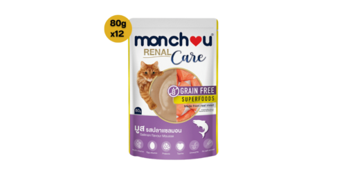 Monchou Renal Care Grain Free Salmon Flavour Mousse 80g x 12