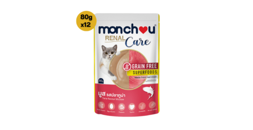 Monchou Renal Care Grain Free Tuna Flavour Mousse 80g x 12