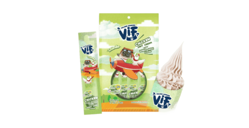 Felina Canino Vif Chicken Soft Cream with Wheat Grass flavor