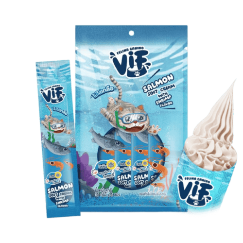 Felina Canino Vif Salmon Soft Cream with Shrimp Flavor 15g x5