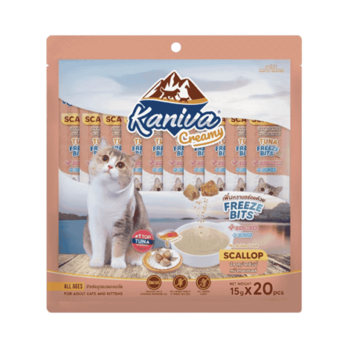 Kaniva Creamy Tuna Topping Scallop 15g x20 for cat