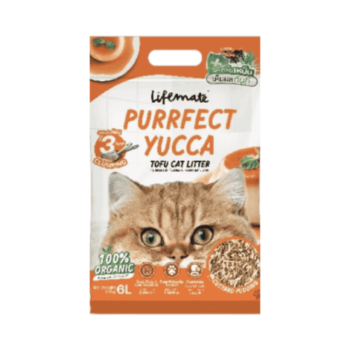 Lifemate Purrfect Yucca Tofu Cat Litter Custard Pudding 6L