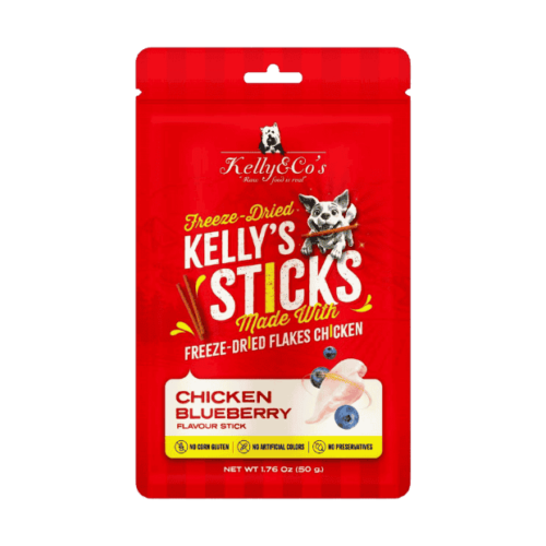 Kelly & Co’s Freeze Dried Sticks Chicken Blueberry 50g