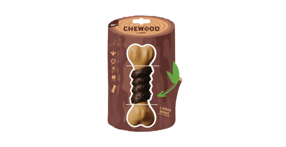 M-Pets Chewood Dog Toy Bone with Rubber