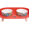 M-Pets Urban Style Altitude Double Raised Pet Bowl Multicolor