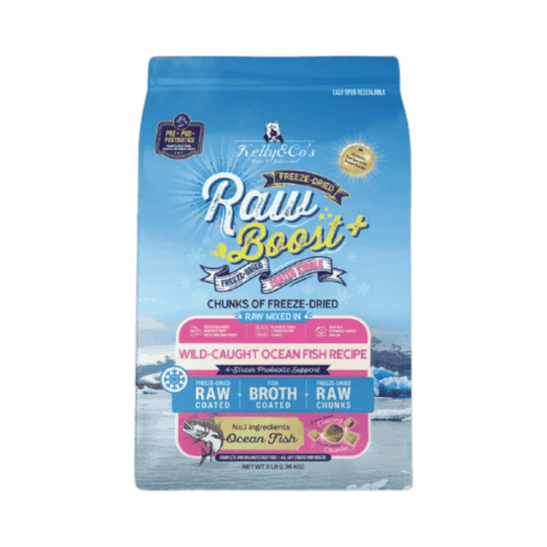 Kelly & Co’s Raw Boost Freeze Dried Coated Kibble Wild-Caught Ocean Fish recipe