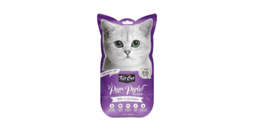 Kit Cat Purr Puree Plus+ Tuna & Collagen (Collagen Care) คิทแคท ขนมแมว ...