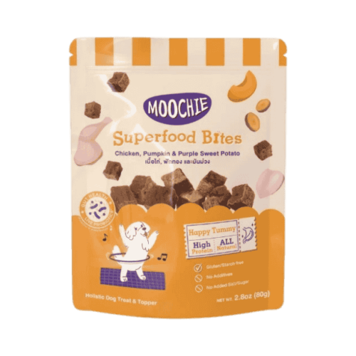 Moochie Superfood Bites Holistic Dog Treat Chicken, Pumpkin & Purple Sweet Potato 40g