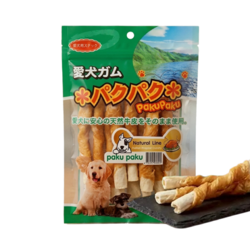Paku Paku Chicken Wrapped Crunchy Dog Snack