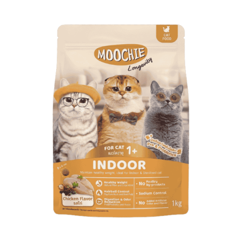 Moochie Cat Kibble Longevity Indoor 1kg Chicken