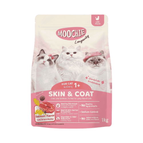 Moochie Cat Kibble Longevity Skin & Coat 1kg Salmon